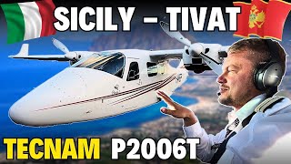 TECNAM P2006T Classic avionics  Ferry Flight Review Italy  Montenegro [upl. by Ruscio]