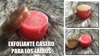 COMO HACER EXFOLIANTE PARA LABIOS CASERO  DIY paso a paso para labios resecos y maltratados [upl. by Savanna297]