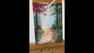 Pintando paisaje de medio dia art pinturaacrilica acrylicpainting [upl. by Gnort519]