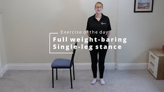 Home Exercise Full weight bearing single leg stance [upl. by Perkoff]