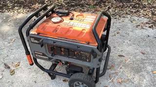 Generac 7682 GP6500E 6500 Watt Gas Portable Generator Review [upl. by Anaeg]