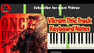 Vikram Title Track Song Keyboard Notes How To play Vikram title track in keyboard notes Vikram Title [upl. by Chambers]