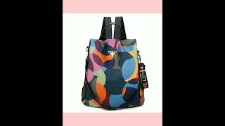 Mochila Impermeable Antirrobo Para Mujer Bolso Tela Oxford [upl. by Aleac958]