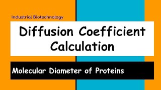 How to calculate the diffusion coefficient and molecular diameter of proteins [upl. by Rahel]