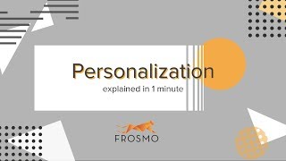 What is personalization Personalization explained in 1 minute [upl. by Adekram]