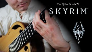 SKYRIM Main Theme quotDragonbornquot Classical Guitar  Bard Style [upl. by Ahsatsana746]