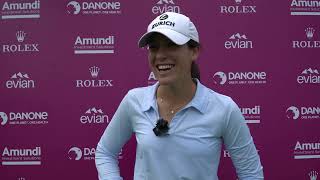 Albane Valenzuela Friday Flash Interview 2024 The Amundi Evian Championship [upl. by Amerd]