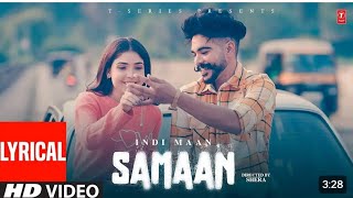 Ni Tu Hor Kithe Dil La Liya Song Samaan Video with lyrics  Indi Maan   Latest Punjabi Songs [upl. by Browne]