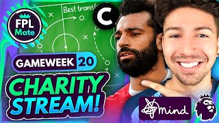 FPL GW20 WILDCARD DRAFT amp STRATEGY STREAM 🎉 FPL Tips for Charity  FPL 202324 Gameweek 20 [upl. by Emelun]