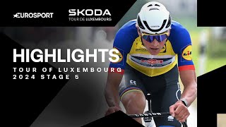 FIREWORKS AT THE FINALE 🔥  Tour of Luxembourg Stage 5 Highlights  Eurosport Cycling [upl. by Celka]