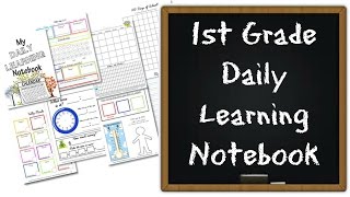 1st Grade Daily Learning Notebook Calendar  Time  Math  Counting [upl. by Hoes664]