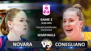 Semifinals of Italian Volleyball LVF SerieA1 20232024  Novara vs Conegliano [upl. by Reggie]