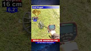 Minelab Vanquish 540😲🔊👍metal detector Real Test with a Gold Nugget metaldetectors shortsvideo [upl. by Ellennaj]