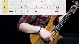 4 Non Blondes  Whats Up Bass Cover Play Along Tabs In Video [upl. by Anelac971]