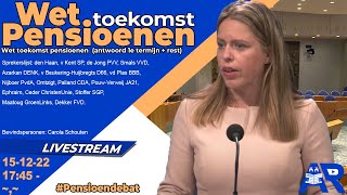 Terugkijken Wet toekomst pensioenen Pensioenwet  Tweede Kamer Pensioendebat [upl. by Anaoj]