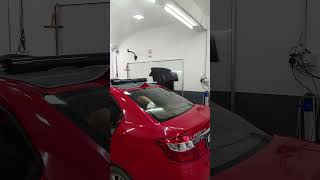 remove old tint and install new tint rear windshield Produa Bezza tinted [upl. by Aramal]