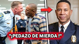 Oficial blanco escupe a hombre negro luego descubre que es el nuevo jefe de policía [upl. by Sukey]