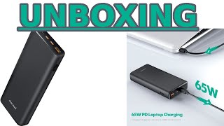 Charmast Powerbank PD 65W 23800mAh Power Delivery USB C Unboxing Video [upl. by Notsreik963]