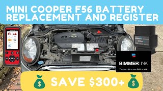 Save 300 Mini Cooper F56 Battery Replacement and Battery Registration [upl. by Dahlia]