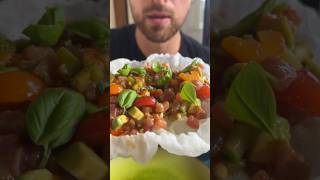 TARTARE DE THON N°1 🐟recipe freshfish fish cuisine [upl. by Aineg]