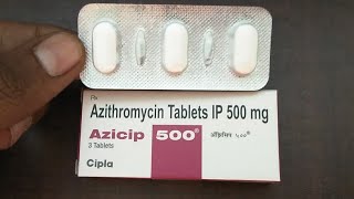 azicip 500 mg tablet uses  price  composition  dose  side effects  precautions  hindi [upl. by Peder]