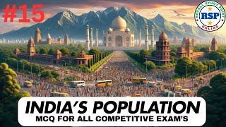 Indias Population  MCQs for All Competitive Exams  Important Questions amp Answers [upl. by Artekal]