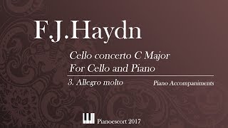 FJHaydn  Cello concert C Major  Allegro molto  Cello and Piano  Piano accompaniment [upl. by Eiser]