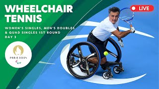 Wheelchair Tennis  Mens Doubles amp Womens Singles Round 1  Day 3 [upl. by Artimed]