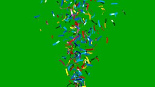 7 Awesome Confetti animation effects green screen  chroma key confetti fall burst and more effects [upl. by Drof]