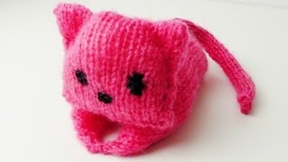 Amigurumi Katze stricken lernen Combined Strickmethode [upl. by Remmus646]