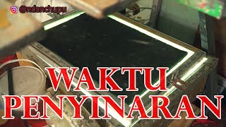 MENENTUKAN WAKTU PENYINARAN AFDRUK SABLON  SABLON MANUAL [upl. by Ecille]