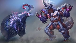 Demon mega goldar vs Godzilla mega black dragon powerrangers legacywars mobilegame [upl. by Ecirted665]