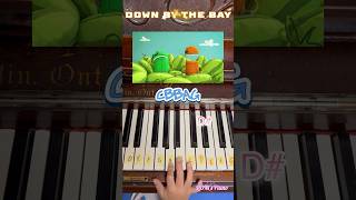 Learning Piano from basic 🎹 Down By The Bay Piano 💕🤩 pianoforbeginners pianosong downbythebay [upl. by Hcone]