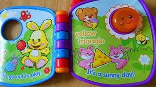 FisherPrice Laugh amp Learn Teddys Shapes amp Colors Book with music and sound [upl. by Weinman]