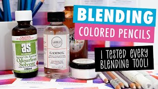 12 WAYS to Blend Colored Pencils Solvents Blending Pencils Gamsol  more [upl. by Melac]