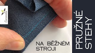 Jak šít pružný materiál na běžném šicím stroji  Caramilla Easy [upl. by Morgun132]