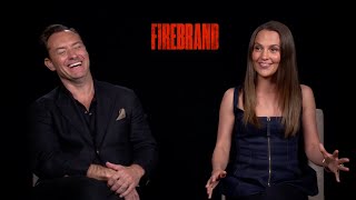 Jude Law amp Alicia Vikander Interview FIREBRAND  Alicia talks being a Mom on amp off screen [upl. by Anilegna]