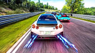 700 HP Nissan GTR R35 NISMO ILLEGAL drift  nurburgring  assetto corsa  gameplay pov [upl. by Pollard]