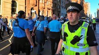 Glasgow Streets Locked Down As Football Fans Invade George Square [upl. by Mena]