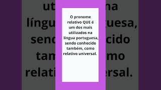 O pronome relativo que [upl. by Genevieve]