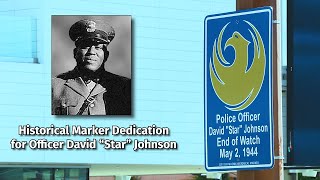 Historical Marker Dedication for Officer David “Star” Johnson [upl. by Anitak]