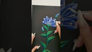 Easy Flower painting tutorialbrush strokes paintingshortsviraltrending [upl. by Niarb]