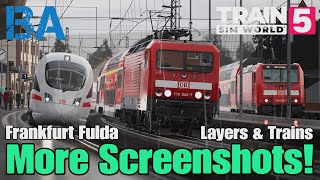 More Screenshots amp Info  Layers amp Trains  Frankfurt Fulda  News  Train Sim World 5 [upl. by Olivero]