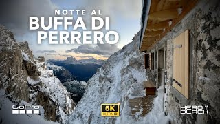 Notte al NUOVO BIVACCO BUFFA DI PERRERO sul Cristallo  Cortina dAmpezzo  Dolomiti 5K [upl. by Humph]