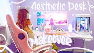 🌸 Kawaii Gaming Setup Makeover 2024  Kawaii Room [upl. by Ellecram]