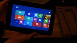 Dell Latitude 10 Unboxing amp Windows 8 Pro Setup [upl. by Nnaaihtnyc]