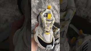 Balenciaga Cargo Microfiber amp Mesh Grey Black Yellow Correctkickz balenciaga balenciagashoes [upl. by Eoin]