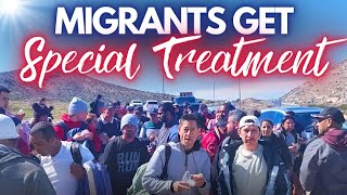 Migrants Get SPECIAL TREATMENT Jacumba California [upl. by Nyrehtak]