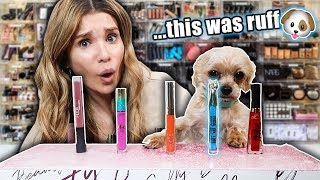 MY PUPPY PICKS MY MAKEUP Full Face of Surprises [upl. by Uhayile]