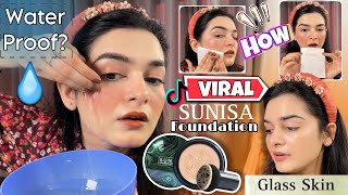 SUNISA Water Proof Foundation Review  Most Viral Glass Skin Foundation  HOW [upl. by Navoj176]